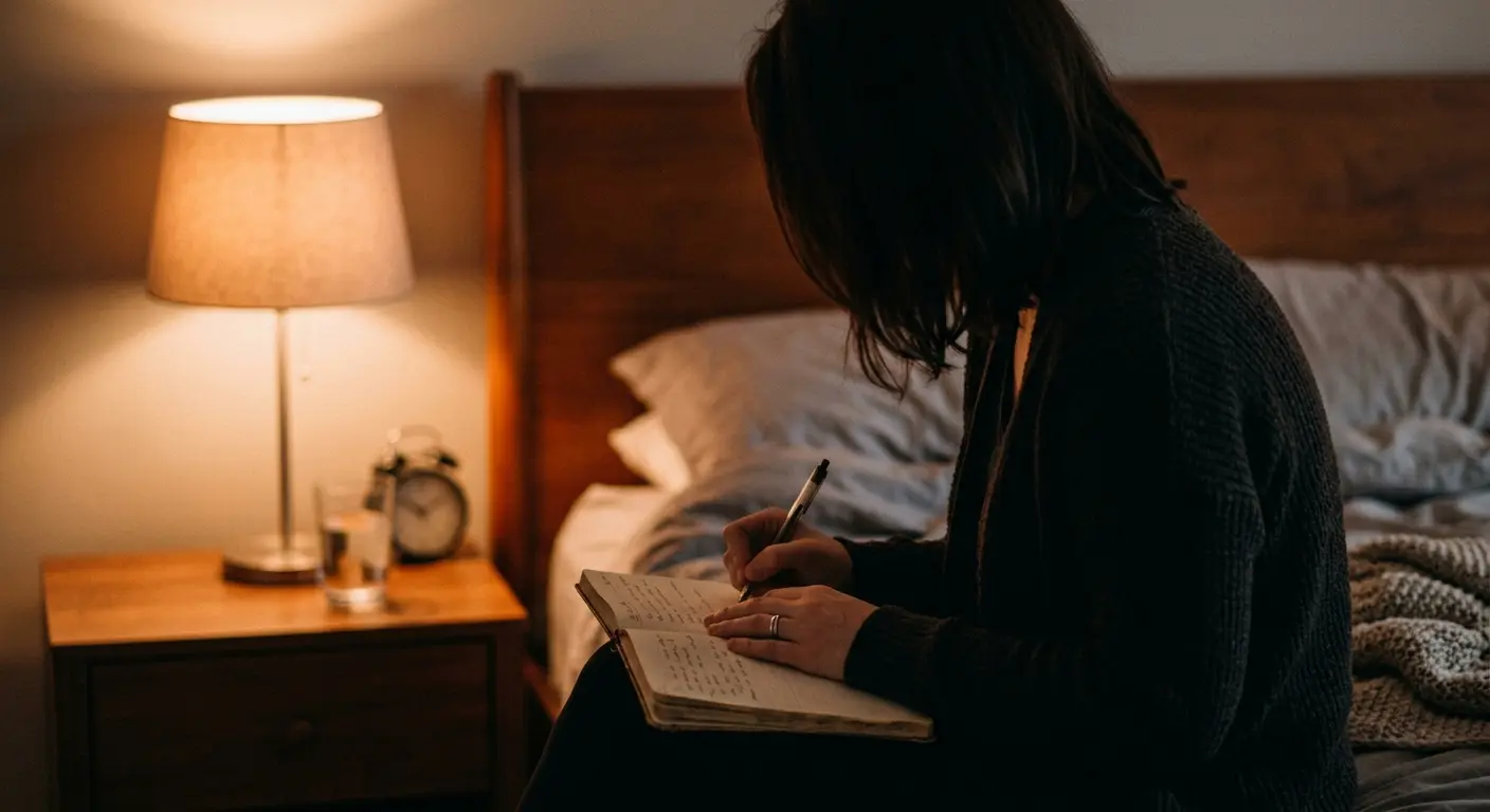 Fieber – , no quotes? Yes. 5. **Polishing the Text:** "Spätabends im warmen, gedimmten